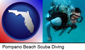 a scuba diver in Pompano Beach, FL
