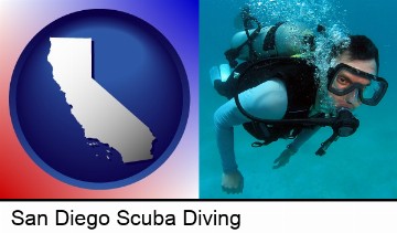 a scuba diver in San Diego, CA
